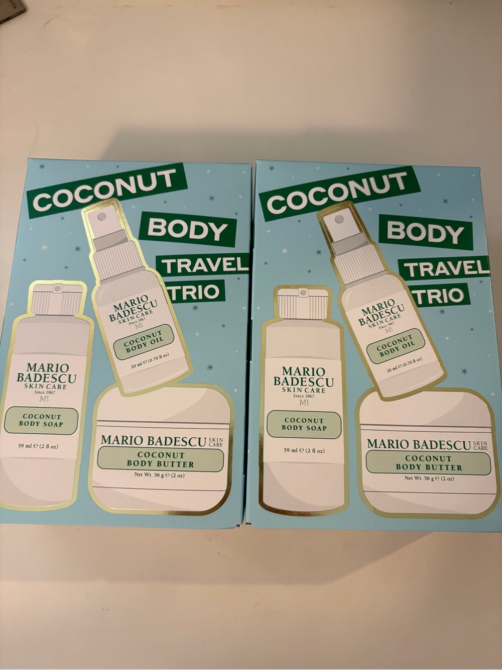 NWT Mario Badescu Coconut Body Travel Trio 2 sets